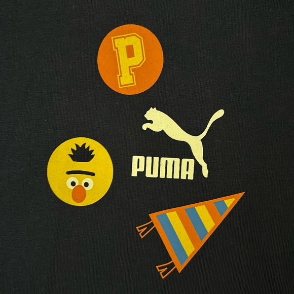 NWT - PUMA SESAME STREET Navy T-shirt Unisex kids 
Sz: 11-12 Y - Picture 4 of 11